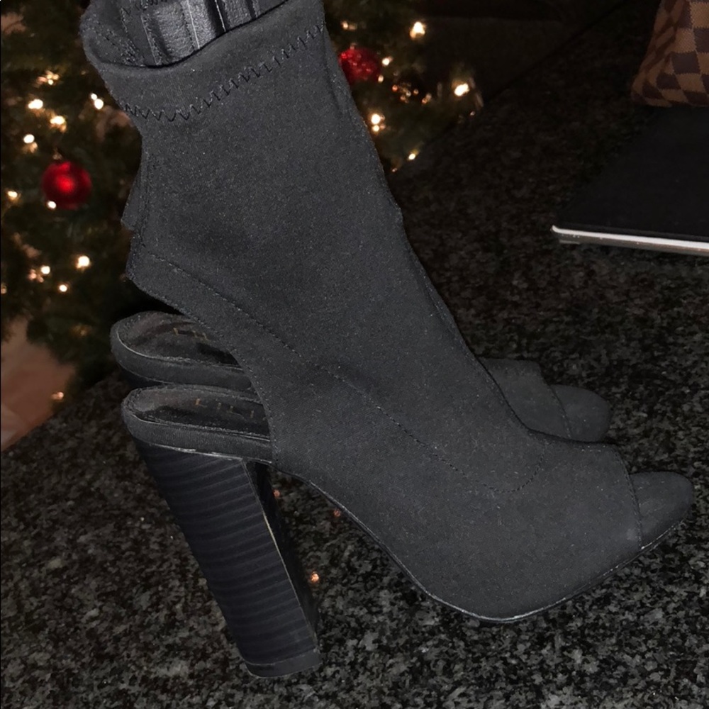Open toe booties